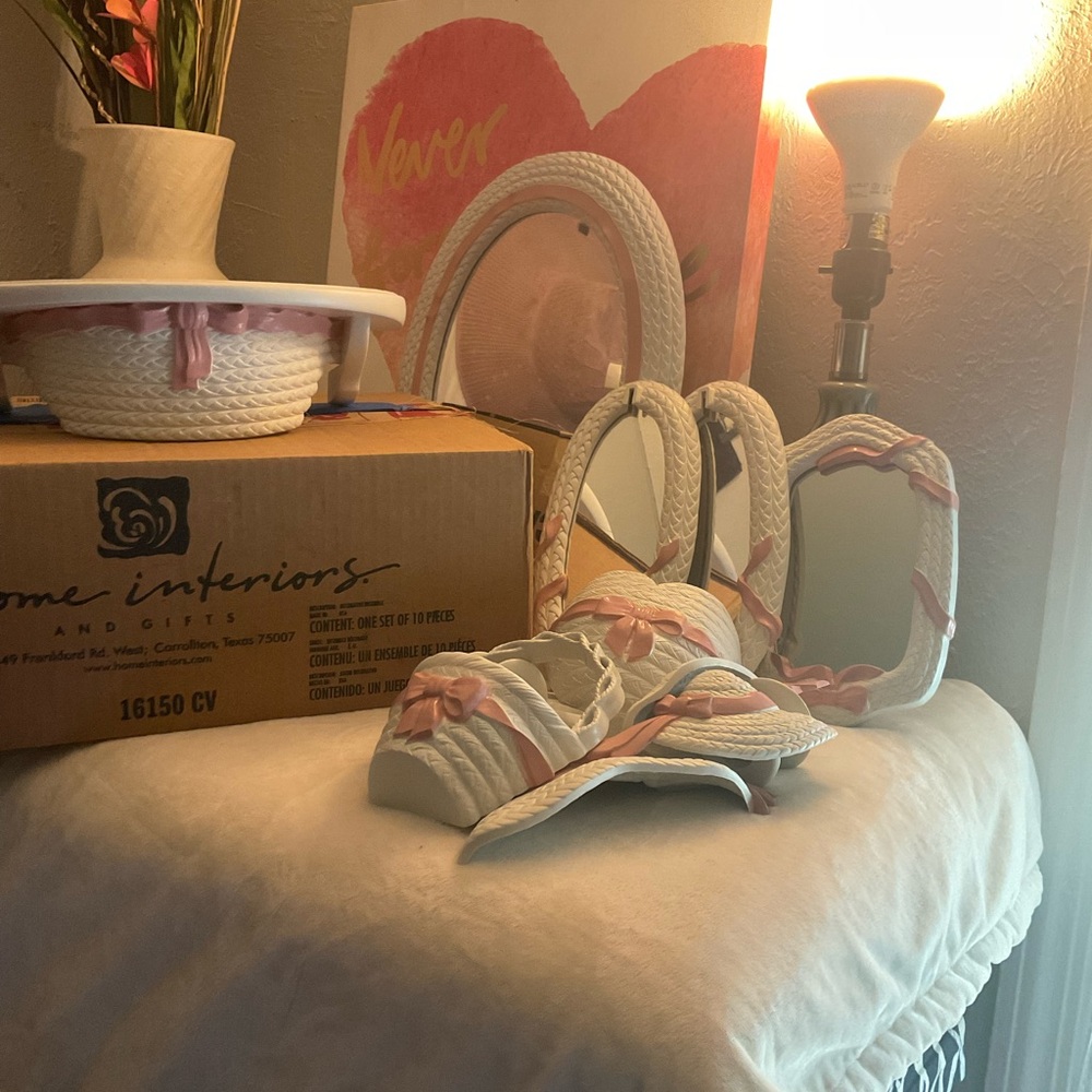 Home Interiors White and Pink Kids Sandals